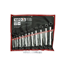 Ключі гнуто - накидні YATO : CrV, М= 6х7-30х32 мм, Набір 12шт. [4]