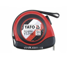 Рулетка YATO: L= 5 м х 19 мм. с нейлоновым покрытием, магнитным наконечником [12/120]