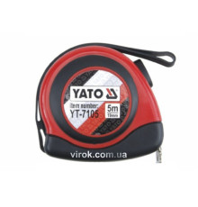 Рулетка YATO : L= 5 м х 19 мм. з нейлоновим покриттям, магнітним наконечником [12/120]