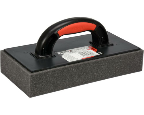 Терка пластикова з жовтою гідрогубкою h= 50 мм YATO: 270 x 130 мм, для змивання і штукатурки [5]