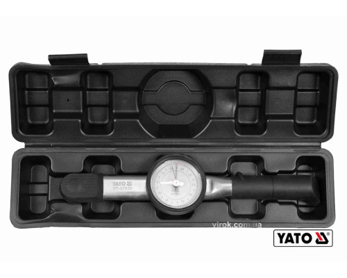 Ключ динамометрический YATO: квадрат 1/4", F= 0,5-5 Нм со стрелочной циферблатной шкалой [12]