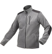 Куртка робоча з грубого фліса YATO, XL, сіра, 3 кишені, зміцнювальні нашивки, 100% поліестер [10]