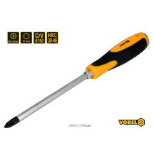 Викрутка хрестова ударна з 6-гранним стержнем VOREL : PH3 х 150 мм, HRC 38-46, Cr-V [12/72] DW
