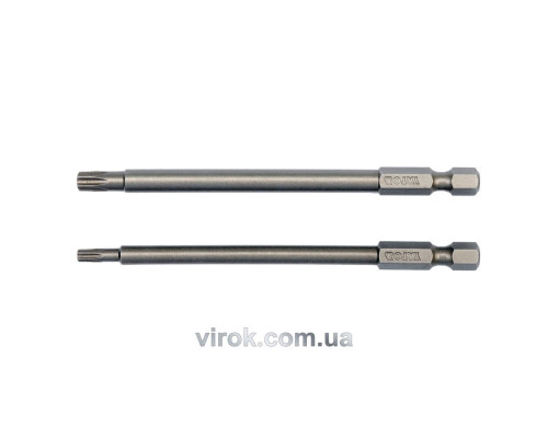 Набор отверточных насадок YATO : "TORX SECURITY" T15/T27, квадрат 1/4", L=100мм. 2 шт. [25/100]