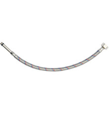 Шланг водопровідний з опліткою з нерж сталі FALA l= 400мм Ø= 8/12, з'єдн F-1/2" х M-M10x1- 50мм 1МПа