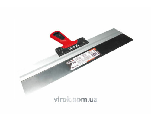Шпатель фасадний YATO : 350 мм. холоднокатана нержавійка, двокомпонентна ручка [20]