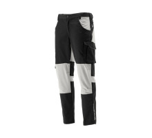 Штани робочі 4-WAY стреч SERWAL чорно-сірі YATO розм S/ 80-86 см, ріст- 166-176 см, 11 кишень [10]