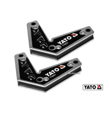 Кутники магнітні для зварювання YATO: кут: 60°, 90°, 120°, сталеві, сила утримування-10 кг, 2 шт [6]
