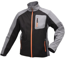 Куртка робоча SOFTSHELL YATO розмір S, чорно-сіра, 3 кишені, 96% поліестер і 4% спандекс(DW)
