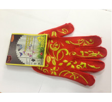 Рукавиці садова червона з ПВХ  (10 клас,бавовна 40%,поліестр 60%)розм. 8