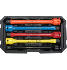 Подовжувачі ударні YATO з квадратом 1/2", L= 200 мм, оберт. мом.- 100-150 Nm, 5 шт. [10]