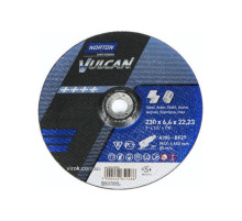 Диск шлифовальный по металлу и нержав. стали "NORTON VULCAN"; Ø=230/22,2 мм, t=6.4 мм