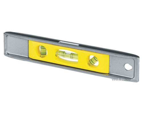 Рівень магнітний STANLEY "Torpedo" : L= 23 см, 3 капсули, алюмінієвий корпус