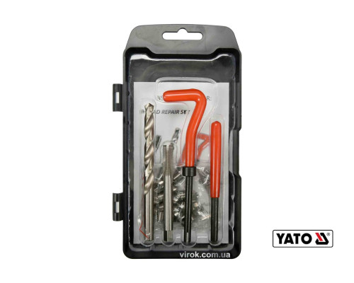 Набор для ремонта резьбы YATO: М8 x 1.25 мм, HSS 4241/4341, 30 шт [20/40]
