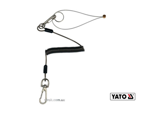 Мотузка стяжна для збереження інструментів YATO: Ø= 1мм, l= 52-170мм, M≤ 2 кг + 2 карабіни [24/144]