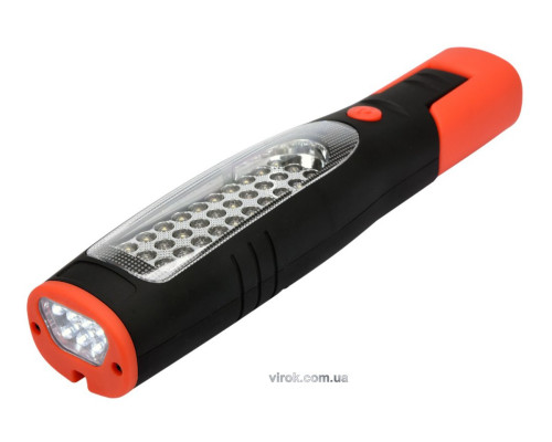 Ліхтар переносний діодний 2-режим. 30 + 7 YATO; живлення від Li-Ion акумулят. 3,7 V, 2 Ах год [12]