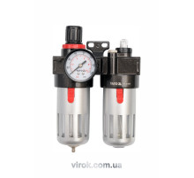 Фильтр пневмат. двойн. YATO с редуктором, d=1/4", 90см3 [25]