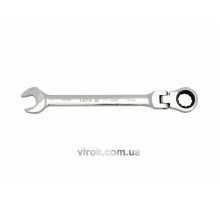Ключ ріжково-накидний YATO з тріщаткою та шарніром : CrV, М= 18 мм, L= 235 мм [10/50/100]
