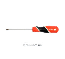 Отвертка крестовая YATO: "Pozidriv" PZ2 х 100 мм [12/36/144]