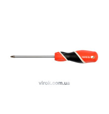 Викрутка хрестова YATO : "Pozidriv" PZ2 х 100 мм [12/36/144]