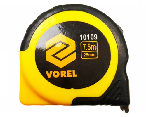 Рулетка VOREL : L= 7,5 м x 25 мм [6/60]
