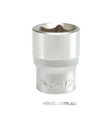 Головка торцева 6-гранна YATO : квадрат 1/2", М= 21 мм, L= 38 мм [120/240]