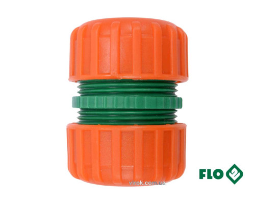 Муфта соединительная 2-х водяных шлангов 3/4" FLO пластиковая [30]