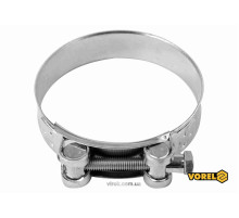Хомут сталевий, з гвинтовим затискачем GBS W1 VOREL : Ø= 98-103/ 24 мм, оцинкований [100]