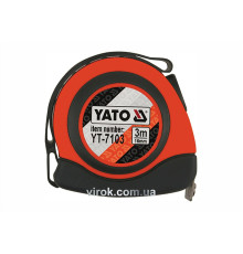 Рулетка YATO : L= 3 м x 16 мм. з нейлоновим покриттям, магнітним наконечником [12/120]