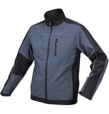 Куртка робоча SOFTSHELL YATO розмір XXXL чорно-темно-сіра, 3 кишені, 96% поліестер, 4% спандекс(DW)