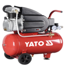 Компресор мережевий YATO 230 В, 1,5 кВт, тиск ≤ 8 Bar,  под. повітря- 188 л/хв, ресивер- 50 л