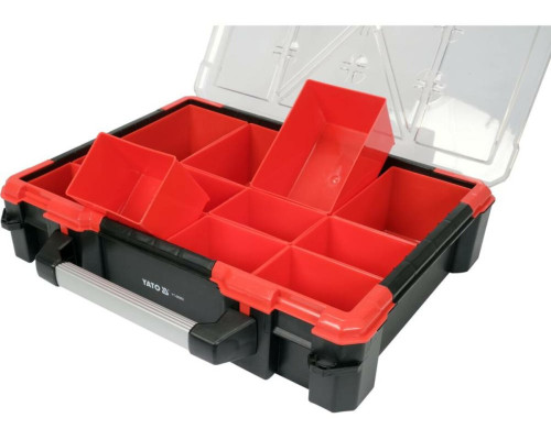 Органайзер пластиковый YATO с 12 ячейками, 490x420x115 мм.