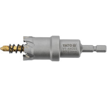 Свердло коронка по металу TCT YATO: Ø24 x103 мм, товщ. до 25мм, з напрямним, 6-гран. хвост 1/4" [10]