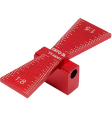 Шаблон розмічальний YATO контур "ластівковий хвіст" зі шкалою, 64х 23х 18 мм [50]