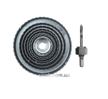 Пилы кольцевые по дереву VOREL + сверло Ø=38-127 мм, h=21 мм. напр. Ø-6 мм, кпл. 9 шт. [6/24]