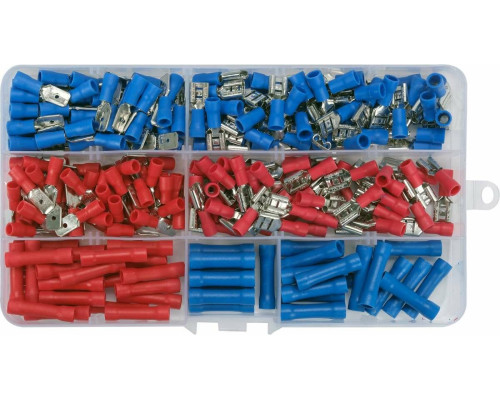 Набор электрических разъемов с изоляцией и клеммом YATO : 250 шт, в футляре [60]