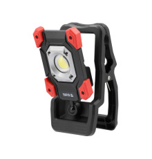 Прожектор діодний, переносний з затискач YATO 20Вт, 2000 Lm 3 режими, живл.- акумул. 3,7 В, 4,4 АГод