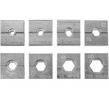 Матриці змінні YATO для кліщів YT-22860 з губками 10, 16, 25, 35, 50, 70, 95, 120 мм², 8 елем. [10]