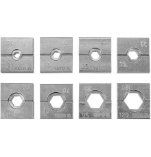 Матриці змінні YATO для кліщів YT-22860 з губками 10, 16, 25, 35, 50, 70, 95, 120 мм², 8 елем. [10]