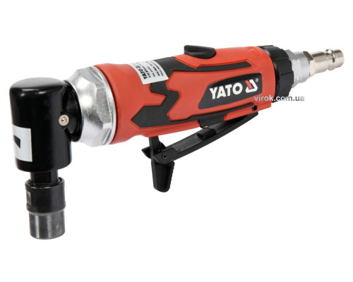Шліфмашина пневматична, кутова YATO зі шпинделем Ø= 6 мм, Ø= 1/4", 6.3 Bar, 113 л/хв [30]