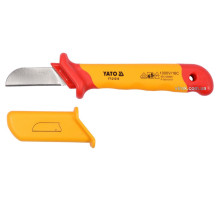 Нож для снятия изоляции YATO; l=180 мм, лезвие l=50 мм с диэлектр.