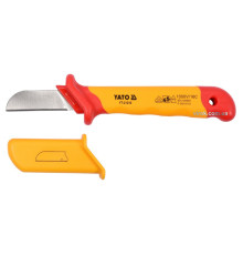 Ніж для знімання ізоляції YATO; l=180 мм, лезо l=50 мм з діелектр. ізольованою ручкою 1000 В [6/72]