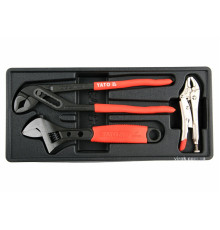 Вклад до інструментальної шафи YATO, з затискними і переставними кліщами, розвідним ключем, 3 елем.