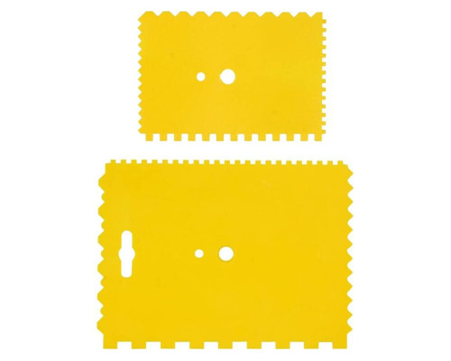 Терки пластиковые зубчатые VOREL, 180х130 мм и 130х90 мм, компл. 2 шт. [10]