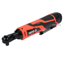 Трещатка ударная аккумуляторная YATO: Li-Ion 12 В, 2 Агод, 3/8", 45 Нм + 4 торцевые головки [10]
