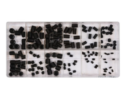 Винты под шестигранный шлиц 3-10 мм YATO; наб. 160 шт. [5/20]