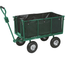 Візок присадибний на 4 колесах FLO з поворотною віссю і тентом, корзина- 95х 50х 40 см, ручка- 80 см