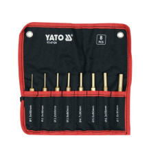 Пробійники латунні YATO: Ø= 1,5- 7,8 мм, l= 90 мм, компл. 8 шт [50]