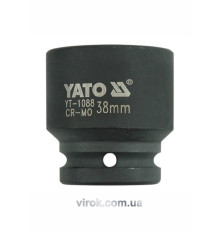 Головка торцева ударна 6-гранна YATO : квадрат 3/4", М= 38 мм, L= 57 мм [6/24]