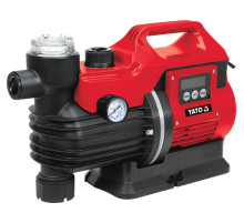 Насосная станция сетевая YATO: 850 Вт, 3600 л/ч, Ø= 1", глуб.- 8м, выс.- 38м [1]